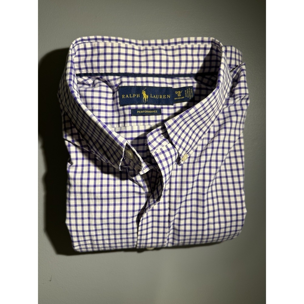 Ralph Lauren Performance Oxford Button-Down‎ Shirt Purple Check 1XB Big Preppy